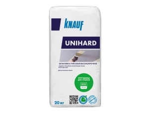 Шпаклевка гипсовая высокопрочная безусадочная Knauf УНИХАРД (20кг)