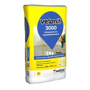Отделочный ровнитель для пола Vetonit 3000 самовыравнивающийся (20 кг)