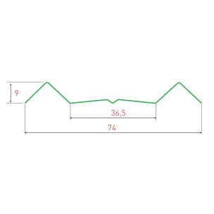 Штакетник М-Профиль SOKROF (Стандарт) 8017*74* двухсторонний (пог. м)