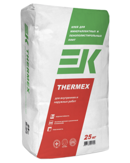 Клей ЕК THERMEX(25кг) для пенопласта и минеральных плит