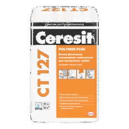 Полимерная финишная шпаклевка Ceresit CT127 белая для внутренних работ (25кг)