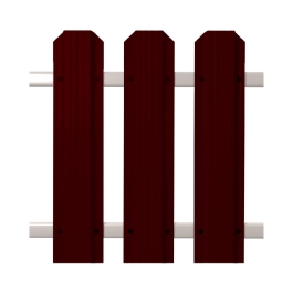 Штакетник Кантри фигурный SOKROF (Стандарт) 8017*121* двухсторонний (пог. м)